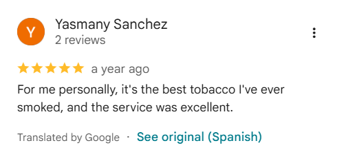 Google review screenshot