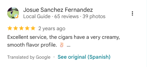 Google review screenshot
